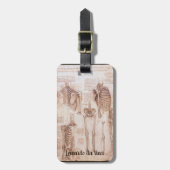 Leonardo da Vincis menschliche Anatomie Skelettkno Gepäckanhänger (Vorderseite vertikal)