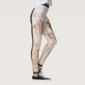 Leonardo da Vincis menschliche Anatomie Skelettkno Leggings (Rechts)