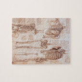 Leonardo da Vincis menschliche Anatomie Skelettkno Puzzle (Horizontal)