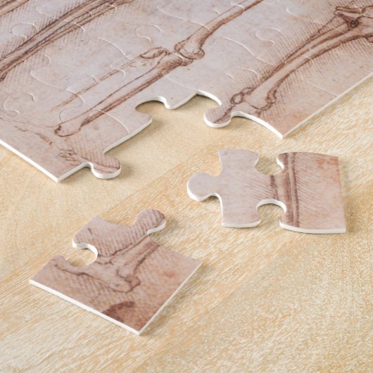 Leonardo da Vincis menschliche Anatomie Skelettkno Puzzle (Seite)
