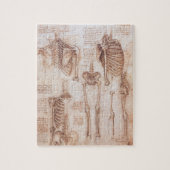Leonardo da Vincis menschliche Anatomie Skelettkno Puzzle (Vertikal)