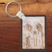 Leonardo da Vincis menschliche Anatomie Skelettkno Schlüsselanhänger (Vorderseite)