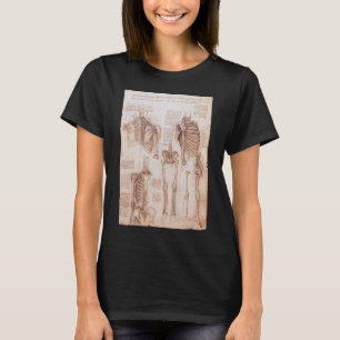 Leonardo da Vincis menschliche Anatomie Skelettkno T-Shirt