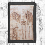 Leonardo da Vincis menschliche Anatomie Skelettkno Tri-fold Geldbeutel<br><div class="desc">Das Skelettstudium (um 1510) des Künstlers Leonardo da Vinci (1452-1519) ist ein Vintages Renaissance-Zeitalter für Kunstwissenschaften. Ein zeichn mit mehreren Skeletten eines gesunden menschlichen Körpers aus einigen Ansichten von Rippen, der Bänder, Armen, Beinen, Femuren, Tibia, Beckenknochen, Wirbelsäule, etc. Ein großartiges Design für jeden in der Medizin oder als Wissenschaftsfreak. Skizze...</div>