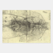 Leonardo da Vincis menschliche Anatomie, weibliche Geschenkpapier Set (Vorderseite 3)