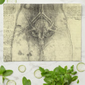 Leonardo da Vincis menschliche Anatomie, weibliche Geschirrtuch (Gefaltet)