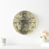 Leonardo da Vincis menschliche Anatomie, weibliche Große Wanduhr (Zuhause)