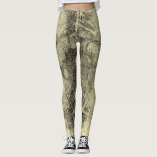 Leonardo da Vincis menschliche Anatomie, weibliche Leggings
