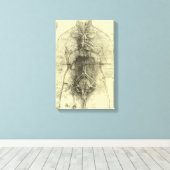 Leonardo da Vincis menschliche Anatomie, weibliche Leinwanddruck (Insitu (Holzboden))