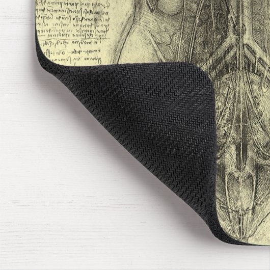 Leonardo da Vincis menschliche Anatomie, weibliche Mousepad (Ecke)