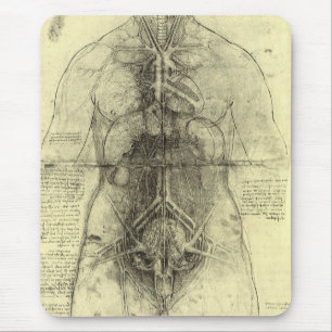 Leonardo da Vincis menschliche Anatomie, weibliche Mousepad