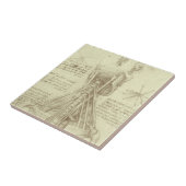 Leonardo da Vincis menschliche Anatomie-Wirbelsäul Fliese (Seite)