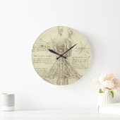 Leonardo da Vincis menschliche Anatomie-Wirbelsäul Große Wanduhr (Zuhause)