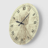 Leonardo da Vincis menschliche Anatomie-Wirbelsäul Große Wanduhr (Winkel)