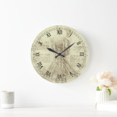 Leonardo da Vincis menschliche Anatomie-Wirbelsäul Große Wanduhr (Zuhause)