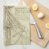 Leonardo da Vincis menschliche Anatomie-Wirbelsäul Handtuch (Viertel Falte)