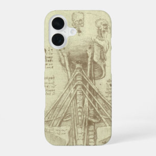 Leonardo da Vincis menschliche Anatomie Wirbelsäul iPhone 16 Hülle