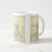 Leonardo da Vincis menschliche Anatomie-Wirbelsäul Jumbo-Tasse (Vorderseite Rechts)