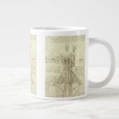 Leonardo da Vincis menschliche Anatomie-Wirbelsäul Jumbo-Tasse (Rechts)
