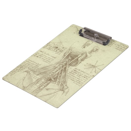 Leonardo da Vincis menschliche Anatomie-Wirbelsäul Klemmbrett (Schrägansicht)