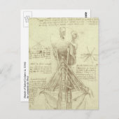 Leonardo da Vincis menschliche Anatomie-Wirbelsäul Postkarte (Vorne/Hinten)