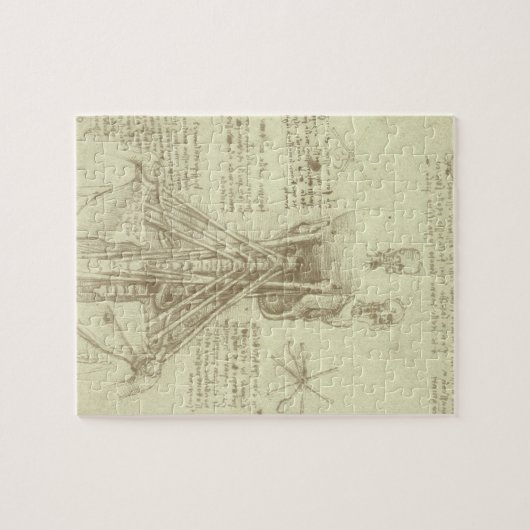 Leonardo da Vincis menschliche Anatomie-Wirbelsäul Puzzle (Horizontal)