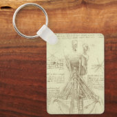 Leonardo da Vincis menschliche Anatomie-Wirbelsäul Schlüsselanhänger (Vorderseite)