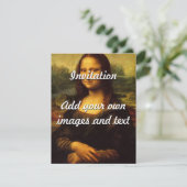 Leonardo da Vincis Mona Lisa Einladung (Stehend Vorderseite)