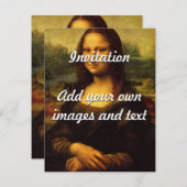 Leonardo da Vincis Mona Lisa Einladung (Vorne/Hinten)