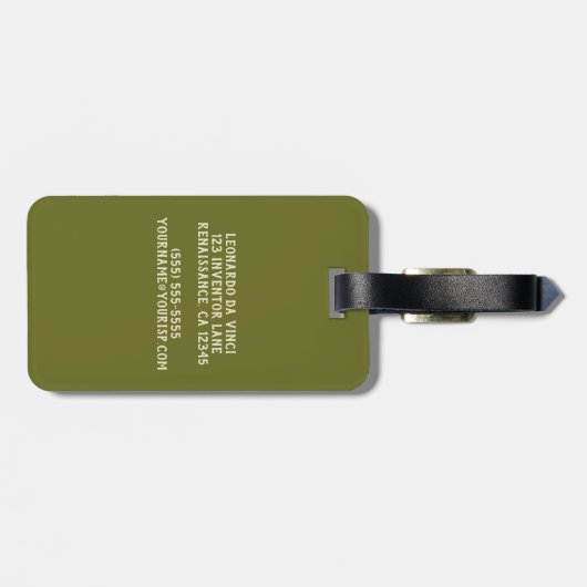 Leonardo da Vincis Mona Lisa, Kunst der Renaissanc Gepäckanhänger (Rückseite horizontal)