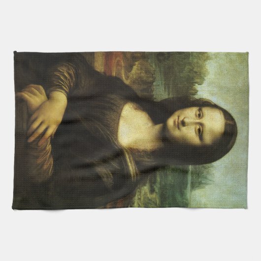Leonardo da Vincis Mona Lisa, Kunst der Renaissanc Geschirrtuch (Horizontal)