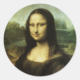 Leonardo da Vincis Mona Lisa, Kunst der Renaissanc Runder Aufkleber