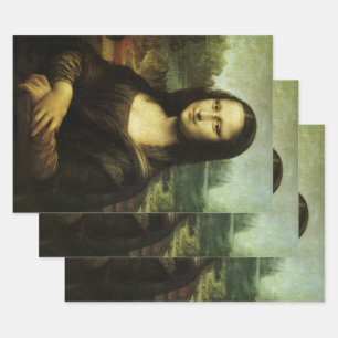 Leonardo da Vincis Mona Lisa, Renaissance-Kunst Geschenkpapier Set