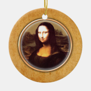 Leonardo da Vincis Mona Lisa Verzierung Keramik Ornament