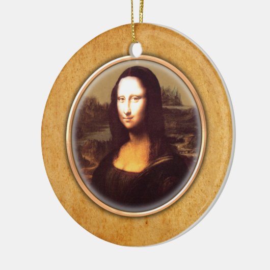 Leonardo da Vincis Mona Lisa Verzierung Keramik Ornament (Links)