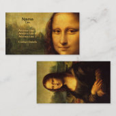 Leonardo da Vincis Mona Lisa Visitenkarte (Vorne/Hinten)
