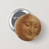 Leonardo da Vincis Portrait der Saint-Anne-Studie Button (Vorne & Hinten)