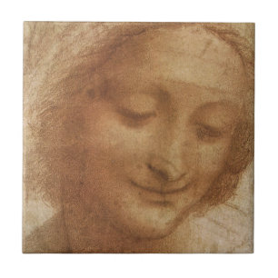 Leonardo da Vincis Portrait der Saint-Anne-Studie Fliese