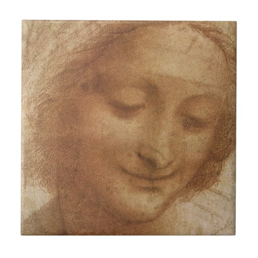 Leonardo da Vincis Portrait der Saint-Anne-Studie Fliese (Vorderseite)