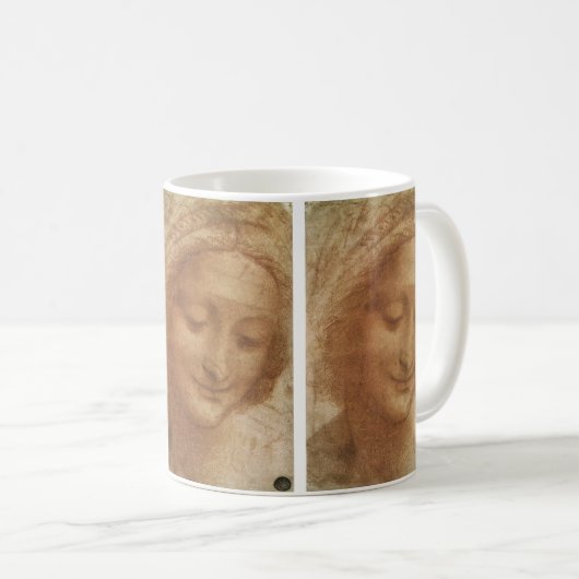 Leonardo da Vincis Portrait der Saint-Anne-Studie Kaffeetasse (VorderseiteRechts)