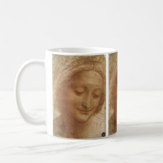 Leonardo da Vincis Portrait der Saint-Anne-Studie Kaffeetasse (Links)