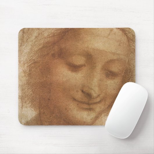 Leonardo da Vincis Portrait der Saint-Anne-Studie Mousepad (Mit Mouse)