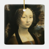 Leonardo da Vincis Portrait von Ginevra Benci Keramikornament (Rückseite)