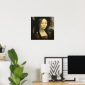 Leonardo da Vincis Portrait von Ginevra Benci Poster (Heimbüro)