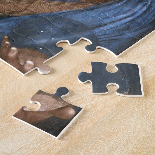 Leonardo da Vincis Portrait von Salvator Mundi Puzzle (Seite)