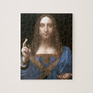 Leonardo da Vincis Portrait von Salvator Mundi Puzzle