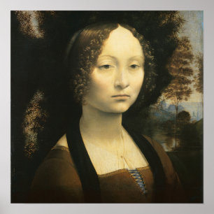 Leonardo da Vincis Porträt der Ginevra Benci Poster
