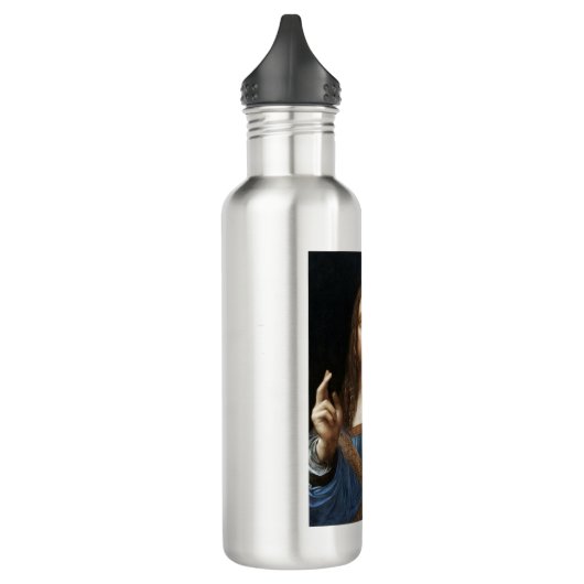 Leonardo da Vincis Salvator Mundi Edelstahlflasche (Links)