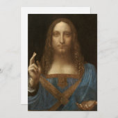 Leonardo da Vincis Salvator Mundi (Jesus Christus) Einladung (Vorne/Hinten)