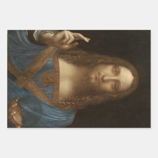 Leonardo da Vincis Salvator Mundi (Jesus Christus) Geschenkpapier Set (Vorderseite 3)